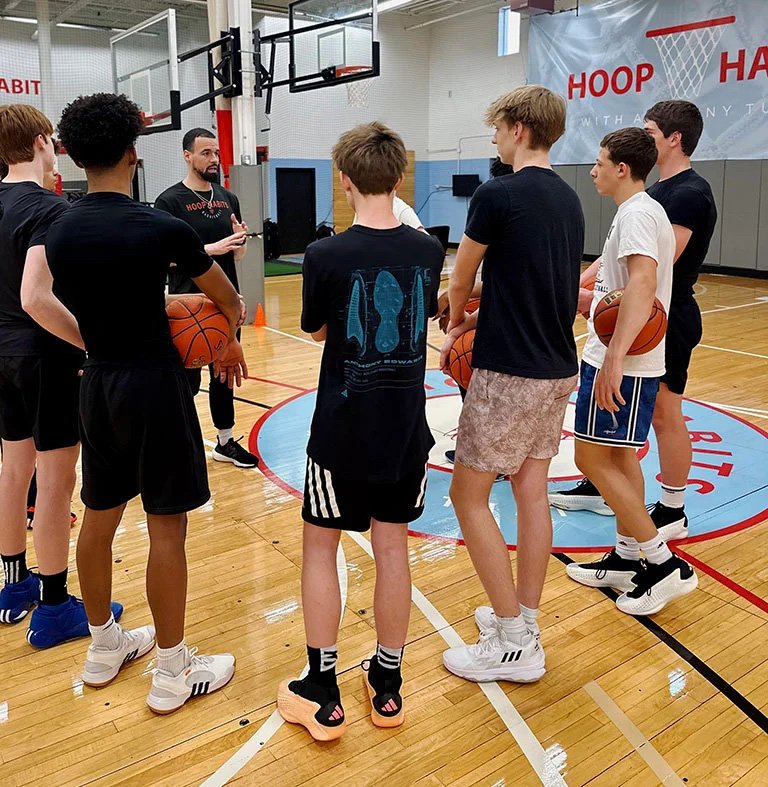 Team basketball training session